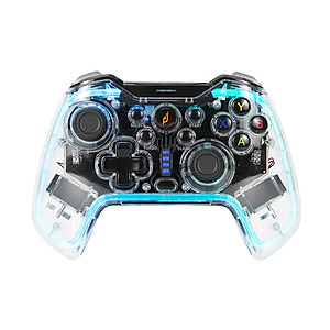 Gamepad Tay cầm chơi game Không Dây EDRA EGP7603 đèn Led - Trong suốt - Hàng Chính Hãng