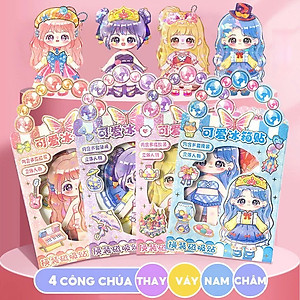 Đồ Chơi Búp Bê Từ Tính Nam Châm Thay Trang Phục Công Chúa