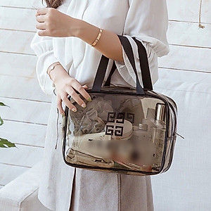 Set 3  Túi Đựng Mỹ Phẩm Trong Suốt Chống Thấm Nước Đa Dạng Kích Thước Đi Biển Đi Bơi Tiện Lợi Du Lịch