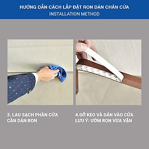 Gioăng cao su dán khe hở cửa, miếng dán khe hở chân cửa ngăn bụi chống nước chống côn trùng