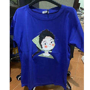 Áo thun nam nữ form rộng, Áo phông tay lỡ, chất liệu thun Thái co giãn, áo unisex hình Cô Gái dưới 65kg, NeSa Shop
