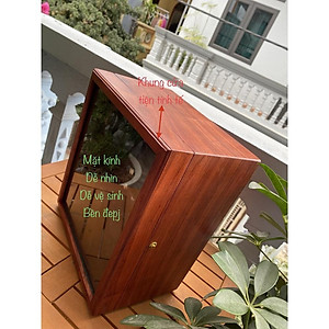 Tủ Xoay Đồng Hồ Cơ 8 Ngăn Vỏ Gỗ Lót Nỉ Nhung Hộp xoay, tích cót, lắc