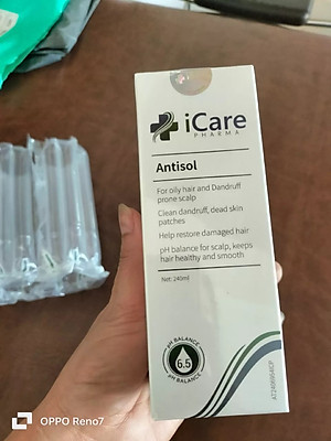 Dầu Gội iCare Antisol Sạch Gàu Chiết Xuất Dược Liệu Sạch Gàu, Giảm Ngứa, Chống Rụng, Cân Bằng Độ PH