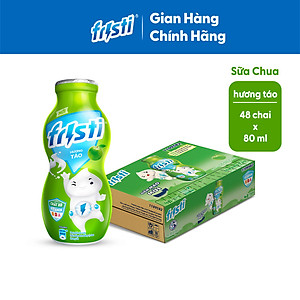 Thùng 48 chai sữa chua uống hương táo Fristi 80ml