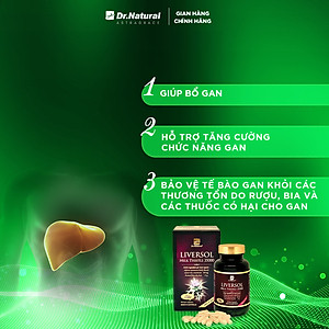 Viên Uống Bổ Gan Dr Natural Liversol Milk Thistle 35000 60 Viên | Giúp Bổ Gan, Phục Hồi Tế Bào Gan, Tăng Cường Chức Năng Gan - Hàng Chính Hãng