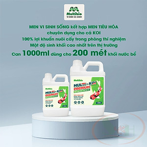 Vi sinh nước MultiBio Multi Koi Premium men tiêu hóa đậm đặc xử lý bể cá lớn ao hồ ngoài trời