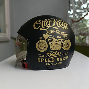 Mũ bảo hiểm Royal kính âm M139 tem V5 đen