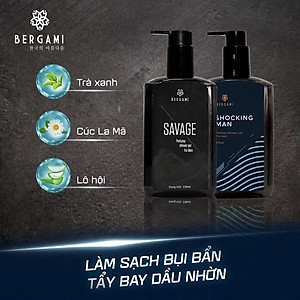 Combo 2 Sữa tắm nam Bergami hương nước hoa nam cao cấp mùi hương quyến rũ & trầm ấm Bergami 330ml