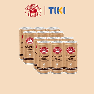 [ QUÀ TẶNG THAY THẾ PHIN PHA CÀ PHÊ] Thùng 24 lon cà phê sữa Highlands Coffee 235ml