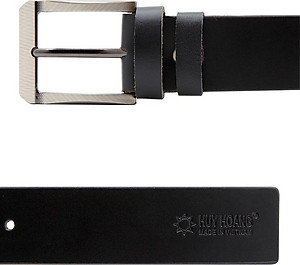 Thắt Lưng Nam Bát Gài Bản Lớn Huy Hoàng HT4138 (120 x 4 cm) - Đen