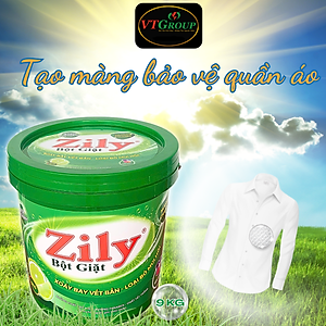 Bột Giặt Zily Hương Chanh Xô 9 Kg - Tặng 5 Gói Xả Vải Zily 22ml