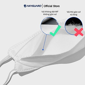 Khẩu Trang Y Tế Hàn Quốc KF94 chính hãng ANYGUARD Tiêu Chuẩn Kháng Bụi Châu Âu FFP2 - 4 Lớp Lọc 94% Bụi Mịn và PM2.5, Ngăn 99% Vi Khuẩn, An Toàn Cho Da Nhạy Cảm - Combo 15 cái