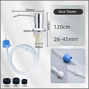 Bộ vòi xịt nước rửa chén KG14 chất liệu inox304 và nhựa dẻo PVC gắn vào bồn rửa tiện lợi có dây nối dài tới 120cm- Hàng chính hãng