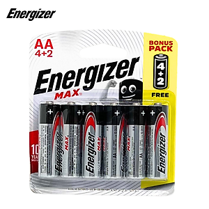 Vỉ 6 Viên Pin AA , Pin AAA Energizer Max 1,5V Alkaline - Hàng chính hãng