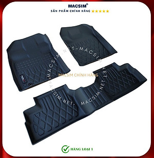 Thảm lót sàn xe ô tô Toyota Wigo 2023 Nhãn hiệu Macsim chất liệu nhựa TPE cao cấp màu đen