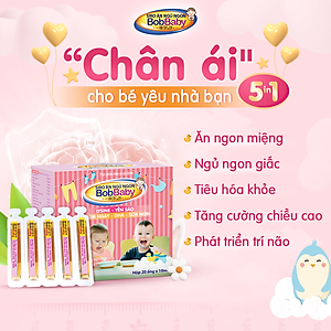 Siro ăn ngủ ngon cho bé BobBaby Dân Khang cải thiện chứng biếng ăn giúp bé ăn ngon ngủ sâu giấc hộp 20 ống x 10ml