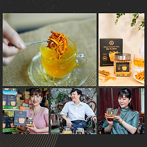 Đông trùng hạ thảo bán tự nhiên Dược Quý Đường hộp 20g - Hỗ trợ bổ phế, ích can thận, bồi bổ cơ thể