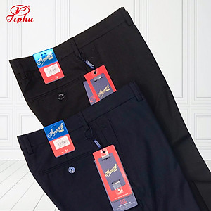 Quần tây nam cao cấp Amazing màu đen và xanh đen, form truyền thống công sở, không ly, ống đứng