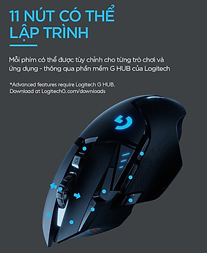 Chuột game không dây Lightspeed Logitech G502 - Hàng chính hãng