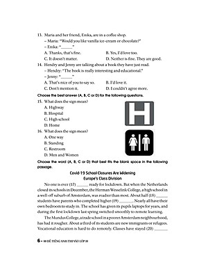 40 Đề Tiếng Anh Thi Vào Lớp 10