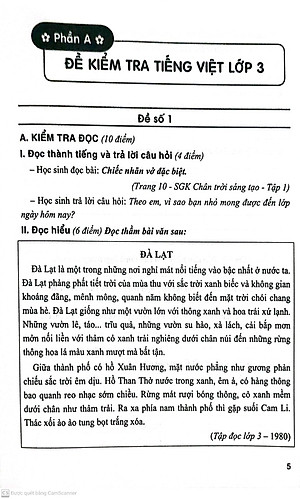 Sách Bộ Đề Kiểm Tra Môn Tiếng Việt Lớp 3 ( Dùng Kèm SGK Chân trời sáng tạo )