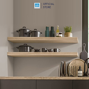 Set 2 Kệ Gỗ Dài 120cm Treo Tường Màu Trắng/  Đen/ Vân gỗ Thương Hiệu SIB Decor, Dùng Để Sách, Vật Dụng Trong Nhà, Đồ Trang Trí