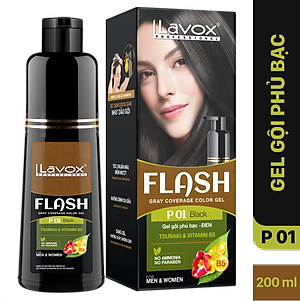GEL GỘI PHỦ BẠC FLASH 200ML (P01 - ĐEN)