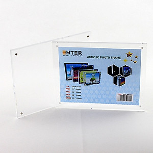 Khung hình mica cao cấp Enter FR08 150x200mm mica 10mmx2, Khung ảnh để bàn nam châm, Khung bằng khen