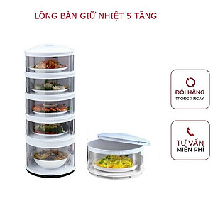 Lồng bàn 5 tầng bảo quán đồ ăn, Lồng bàn đậy thức ăn giữ nhiệt - Chính hãng MINIIN 