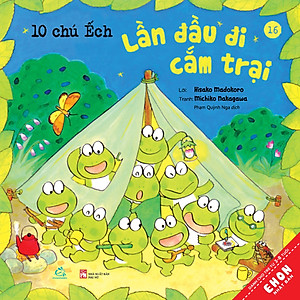 Sách Ehon - Combo 10 chú Ếch phần 3 từ tập 13 đến tập 18 gồm 6 cuốn: Món quà đặc biệt, Đi Picnic, Mở cửa bể bơi, Lần đầu đi cắm trại, Cùng nhau ngắm trăng, Lễ hội mùa Thu