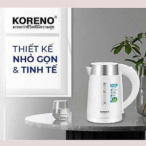 Bình đun nước siêu tốc mini ruột Inox 304 Koreno Thái Lan KN-208 dung tích 0.8L - Hàng chính hãng