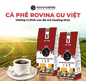 Cà Phê Rovina Gu Việt-  Pha Máy -  Gói 250gr ( Nguyên Hạt)  Mùi Thơm Quyến Rũ, Đậm Đà Đúng Chuẩn Gu Việt.
