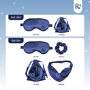Bộ Bịt Mắt Cao Cấp Ru9 - Chất Liệu Sateen Sang Trọng, Thoáng Mát | Giúp Thoải Mái Dễ Ngủ | Bao Gồm 2 Set