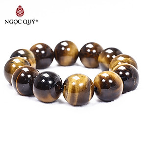 Vòng thạch anh mắt hổ vàng nâu mệnh thổ,kim - Ngọc Quý Gemstones