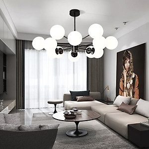Đèn chùm ALIGA cao cấp hiện đại loại 12 bóng trang trí nội thất sang trọng - Kèm bóng LED chuyên dụng.