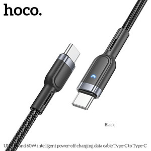 Dây Sạc Nhanh Type C To Type C 60W Tự Ngắt Thông Minh cho Iphone 15 và Android Hoco U117 Hỗ trợ sạc siệu nhanh, tính năng tự ngắt bảo vệ pin, Dây Dù chống đứt chống rối dài 1M2, truyền dữ liệu tốc độ cao - Hàng Chính Hãng