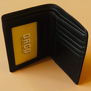 Ví/ Bóp Nam Dáng Đứng Màu Đen Dành cho Nam Da Bò Cao Cấp, Thiết Kế Tinh Tế, Thời Trang 2020 - ORCO (Kích thước 12 cm x 9 cm)