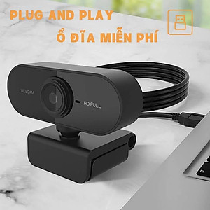 Webcam Cho Máy Tính PC Laptop 1080p FullHD Kèm Mic Tích Hợp Micro To Rõ Cho Cuộc Gọi Video Call Zoom Góc Siêu Rộng New Chất Lượng Cao Để Live Stream Học Online Hàng Nhập Khẩu