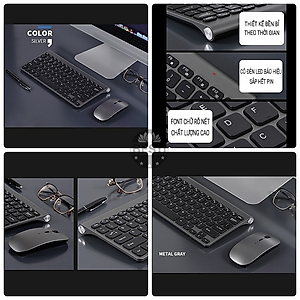 Bộ Bàn Phím Chuột Không Dây Besti BTY01 Nhỏ Gọn, Tiện Lợi Mang Theo- Hàng Chính Hãng