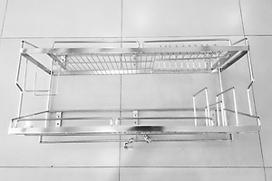 Kệ chén đa năng Inox 304 cao cấp dài 70 cm  (D70 x W28 x H45)