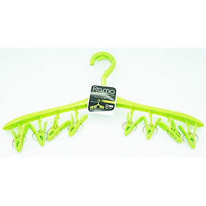 Móc treo có kẹp 8 chiếc giúp phơi khăn tay, tất, găng tay, khăn len... rất tiết kiệm diện tích - nội địa Nhật Bản 