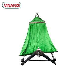 Võng Xếp Khung thép Cao Cấp VINANOI KVT365 Kèm Lưới Võng Cỡ Đại Màu Xanh Lá