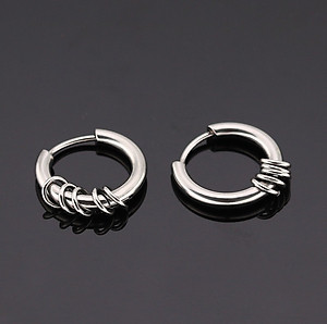 Bông Tai Nam Khuyên Tròn Thép Titan Không Rỉ TT 1037 - 1 Cặp