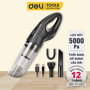 Máy Hút Bụi Cầm Tay Mini Không Dây Deli - Làm Sạch Cho Ô Tô, Đồ Dùng Trong Gia Đình Góc Học Tập Giường Tủ Hộc Nhỏ - Nhỏ Gọn, Dễ Sử Dụng - Hàng Chính Hãng - DL8080 DL8081