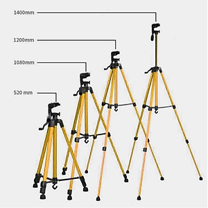 Chân giá đỡ máy chụp ảnh/ quay phim Tripod 3366 + Giá đỡ điện thoại - Hàng chính hãng