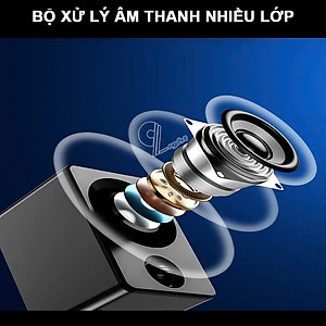 Loa vi tính để bàn SUPER BASS cực đã dòng loa cao cấp cho laptop, pc, điện thoại MÀU ĐEN 106x66mm - Hàng Chính Hãng 