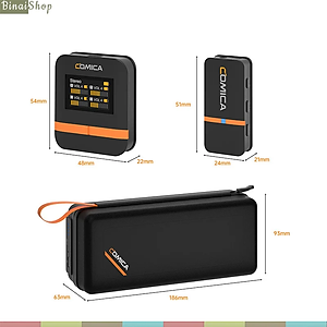 Comica Vimo Q - Bộ 4 Micro Cài Áo Không Dây 2.4GHz Cho Máy Ảnh, Điện Thoại, Sử Dụng 8 Giờ, Phạm Vi 200m - Hàng chính hãng