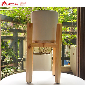 Đôn gỗ vuông để cây cảnh trang trí trong nhà nhiều kích thước, giá gỗ đỡ chậu cây Anzzar DG-05
