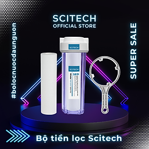 Bộ lọc nước sinh hoạt, bộ đơn lọc thô 10 inch by Scitech (1 cấp lọc) - Hàng chính hãng