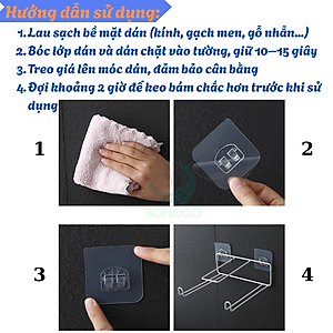 Giá treo móc áo dán tường tiện lợi- Kệ treo móc quần áo dán tường đa năng- Giá treo đồ gọn gàng không cần khoan- Kệ gắn tường treo móc áo và kẹp đồ- Giá đựng móc treo dán tường tiết kiệm không gian